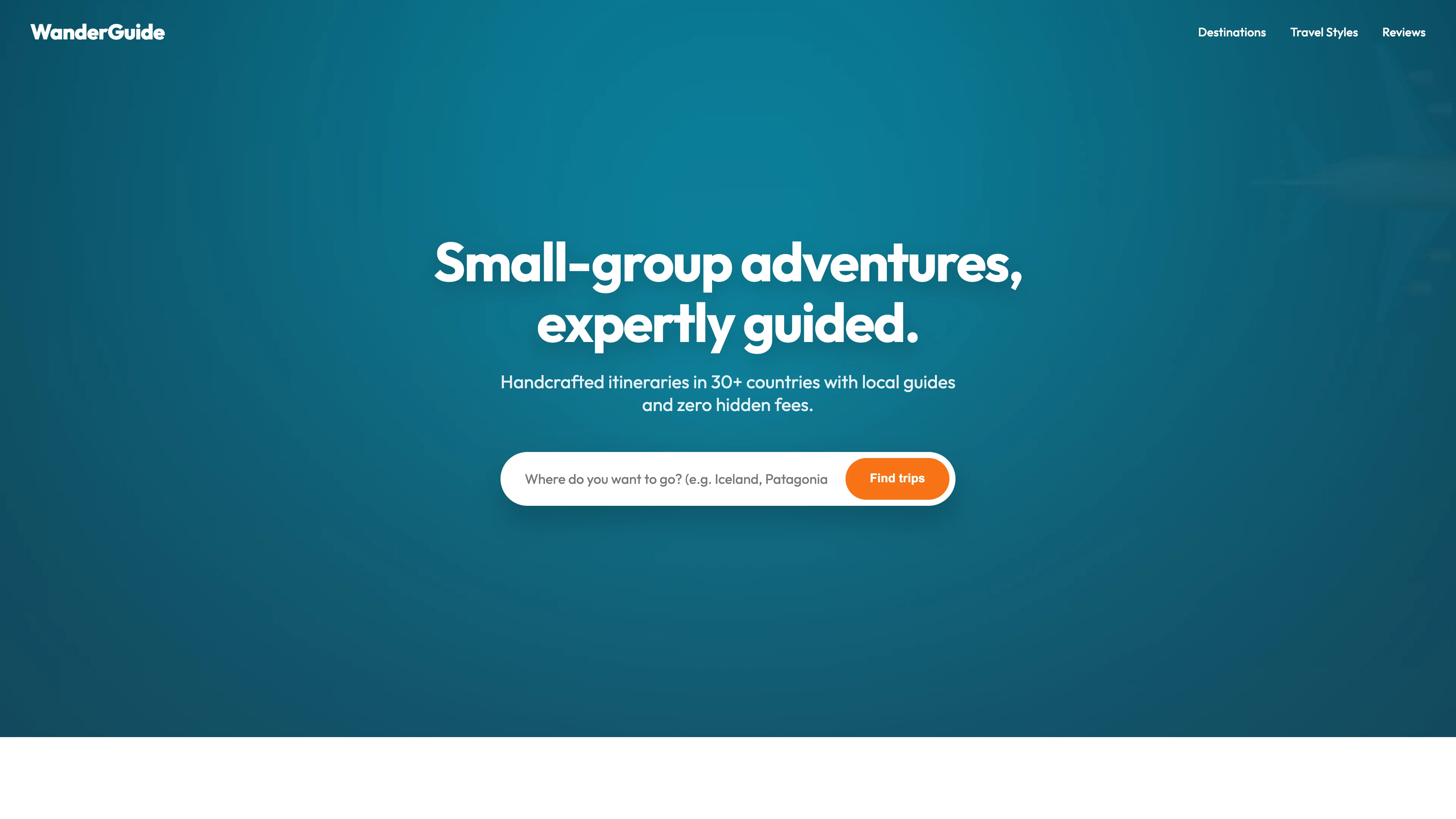 Background image for agent use case mockup.AI agent for travel & tourism — bookings, FAQs & lead capture